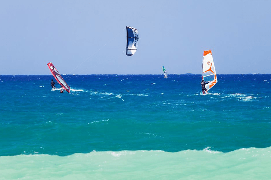 Windsurfing at Kouremenos